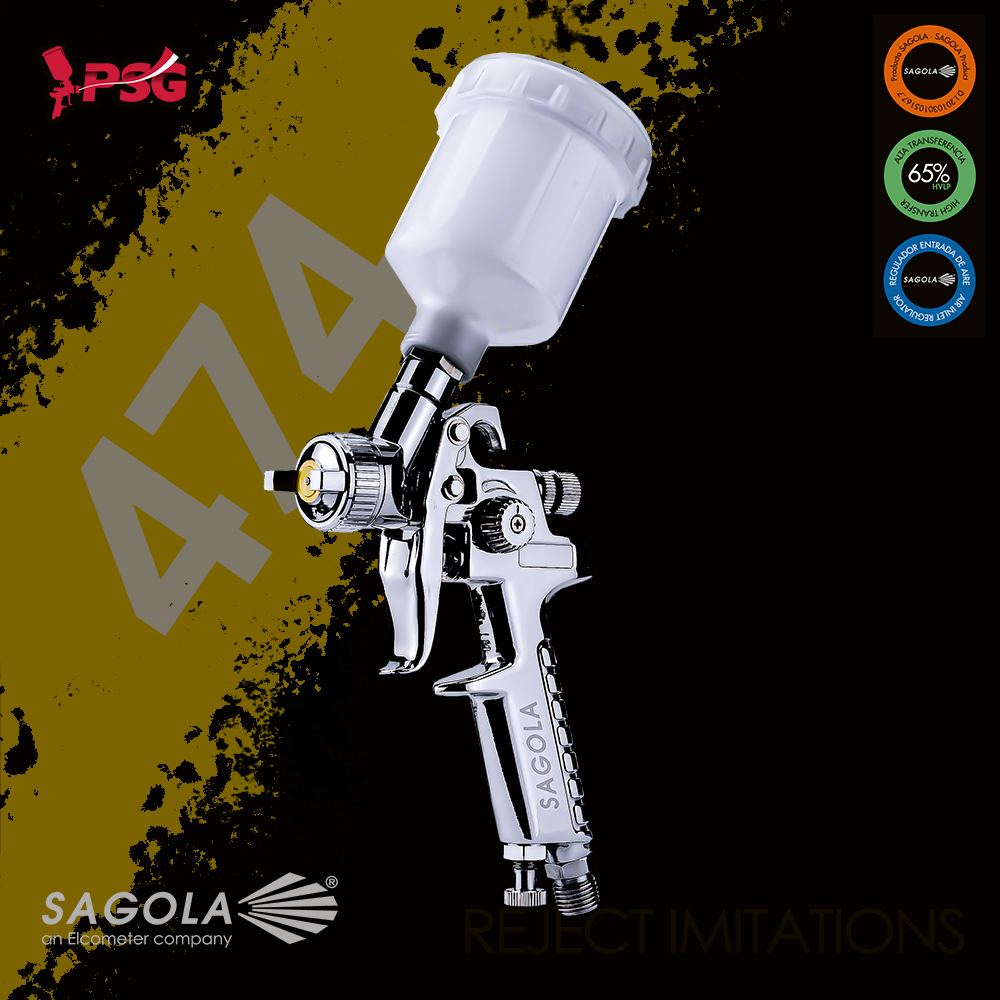 SAGOLA SPRAYGUN 474 GRAVITY (GUN + CUP) - Image 2