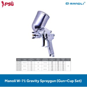 MANOLI SPRAYGUN W-71 GRAVITY (Gun + Cup)