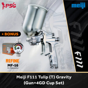 Meiji All New F111 TULIP Gravity Spraygun (Gun+4GD Cup Set)