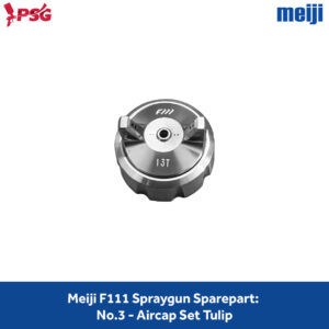 Meiji F111 Spraygun Sparepart: No.3 - Aircap Set Tulip
