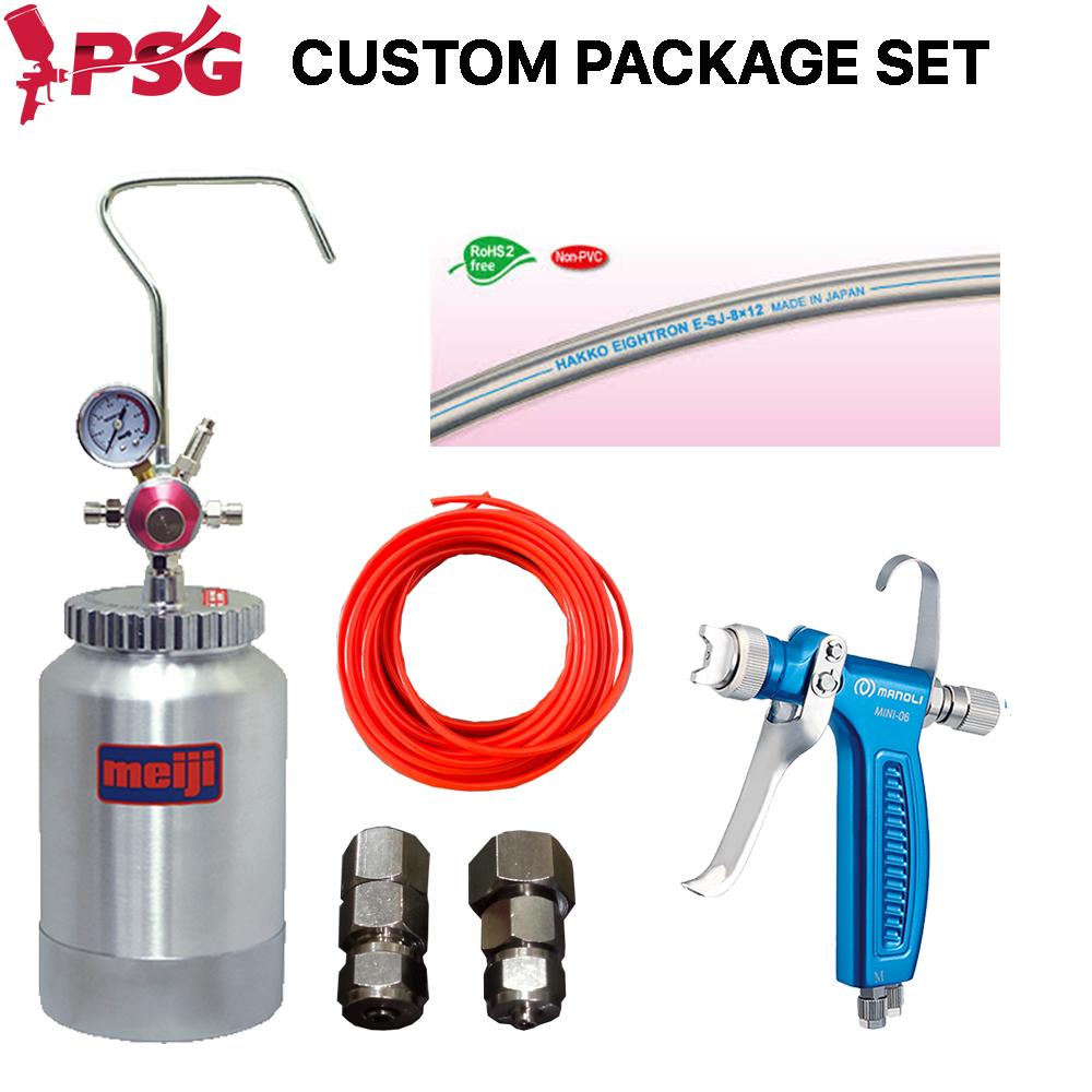 Custom Package Set: Meiji Paint Tank + Manoli Mini 06 + Hakko & PU Hose with Couplings