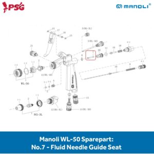 Manoli WL-50 Sparepart: No.7 - Fluid Needle Guide Seat