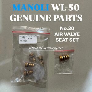 Manoli WL-50 Spraygun Sparepart: No.20 - Air Valve Seat Set