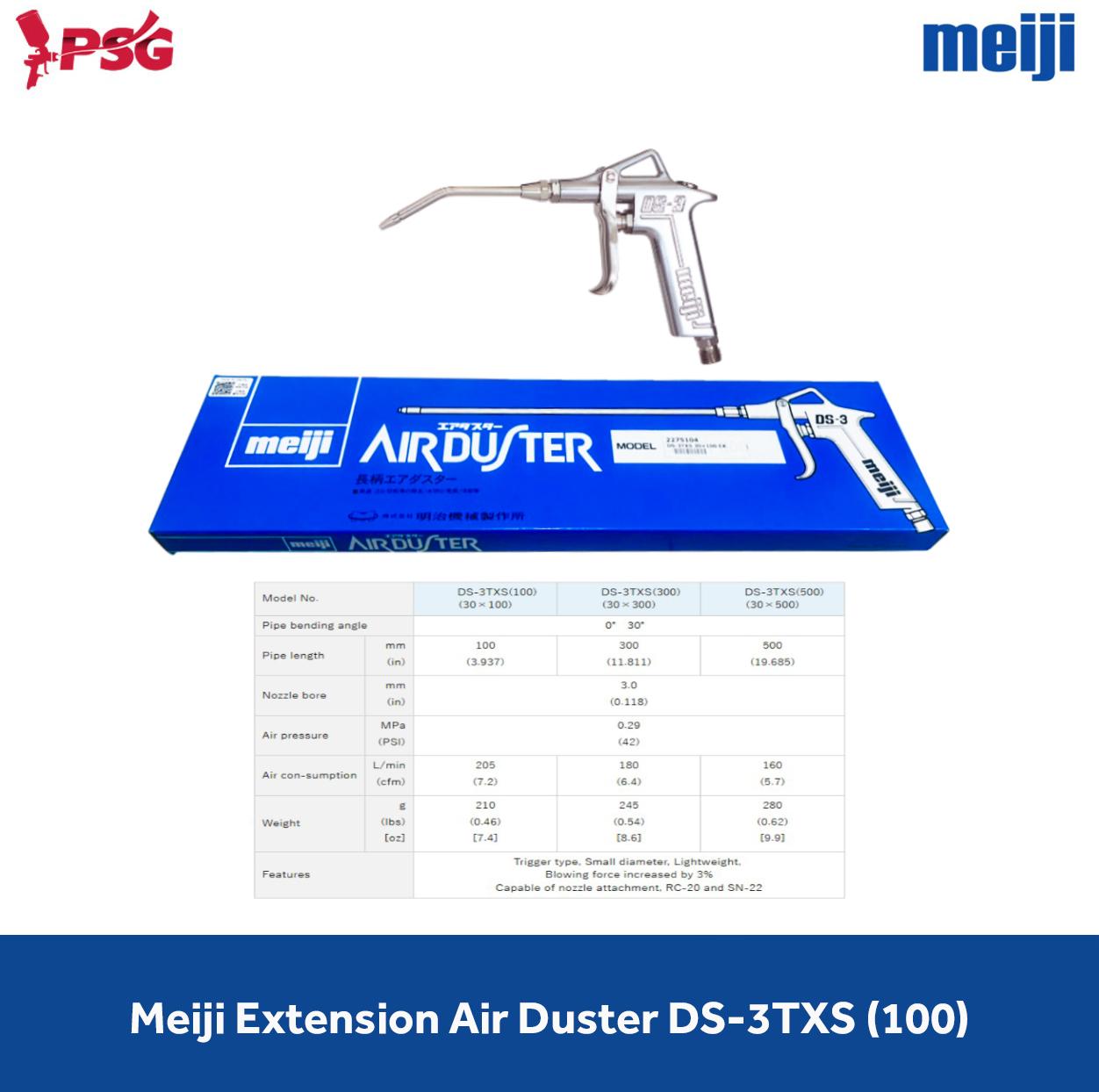 Meiji DS-3TXS Extension Air Duster Dengan Pipa Bengkok 30 Derajat (100mm Barrel Length) - Image 2