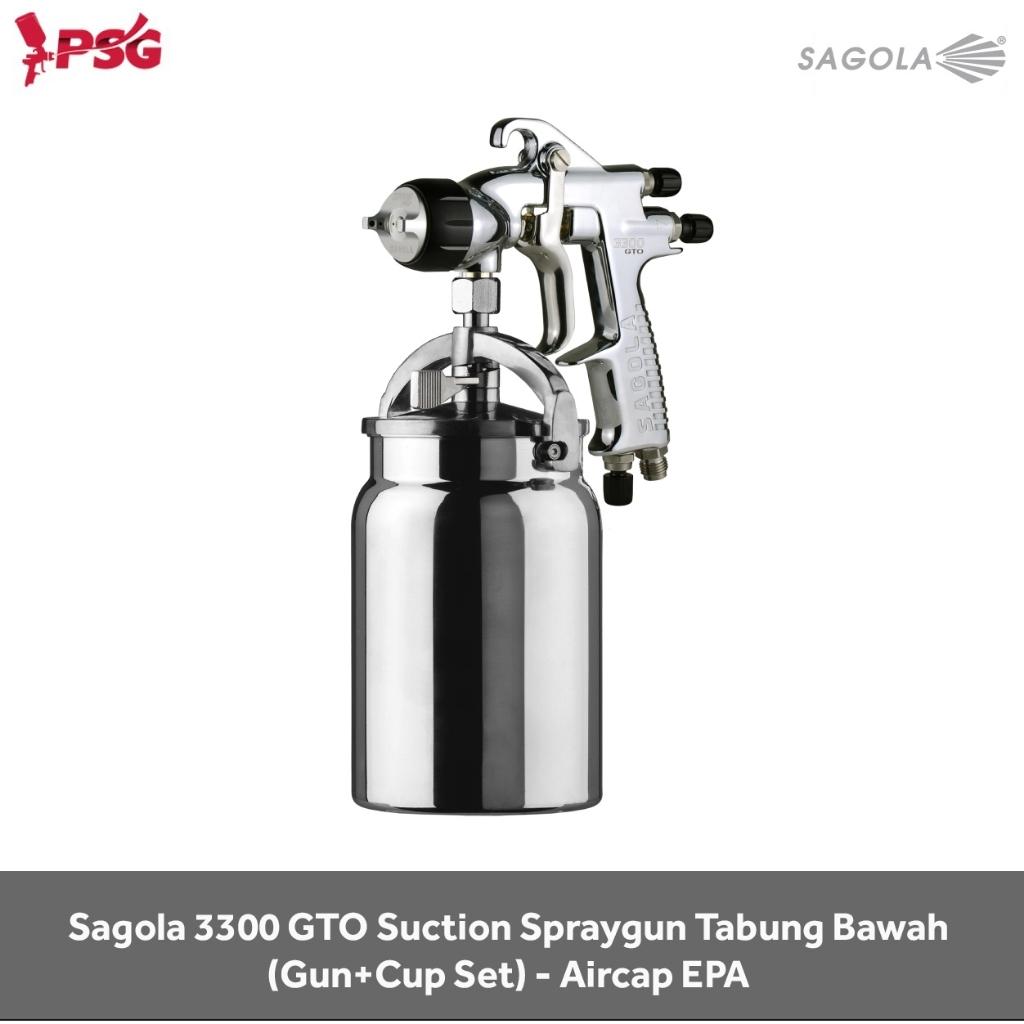 Sagola 3300 GTO Suction Spraygun Tabung Bawah (Gun+Cup Set) - Aircap EPA