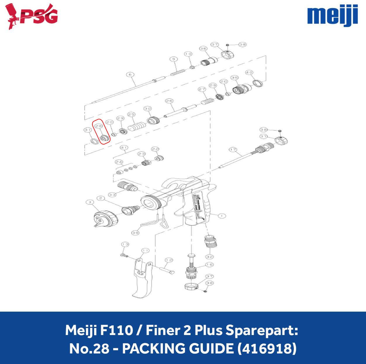 Meiji F110 / Finer 2 Plus Sparepart: No.28 - PACKING GUIDE (416918) - Image 3
