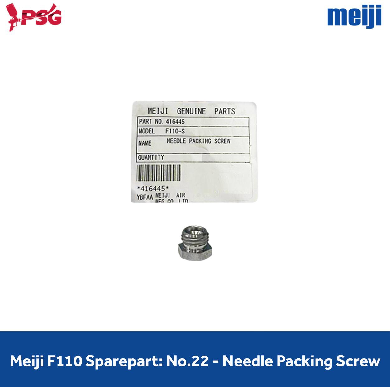 Meiji F110 Sparepart: No.22 - Needle Packing Screw (416445)