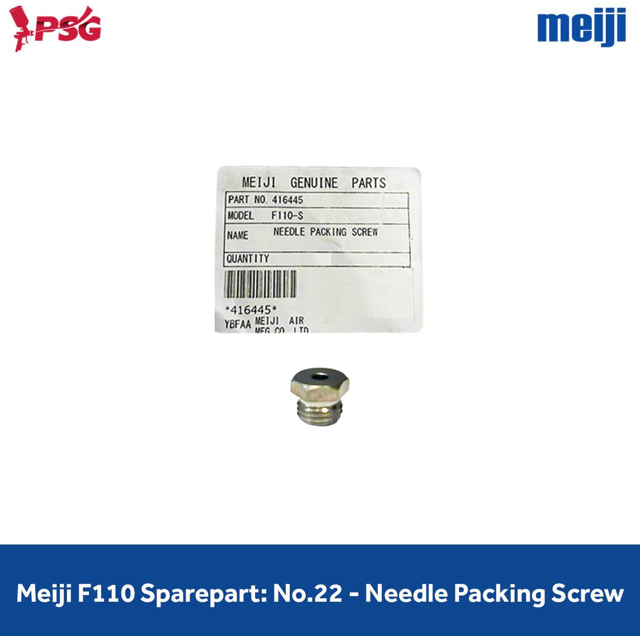 Meiji F110 Sparepart: No.22 - Needle Packing Screw (416445) - Image 2