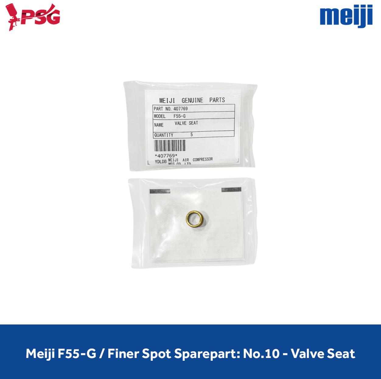 Meiji F55-G / Finer Spot Sparepart: No.10 - Valve Seat (407769)