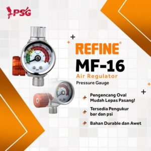 REFINE MF-16 Universal Air Regulator / Pressure Gauge for Spraygun