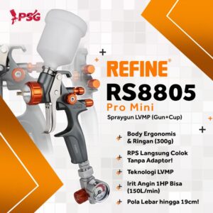 REFINE RS8805 Mini LVMP Pro Spraygun (Gun+Cup Set)