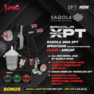 Sagola All New Spraygun 3600 XPT - CLEAR Aircap