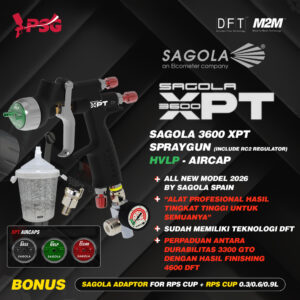 Sagola All New Spraygun 3600 XPT - HVLP Aircap