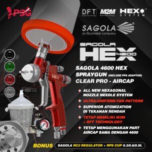 Sagola All New Spraygun 4600 Hex - Clear Pro Aircap