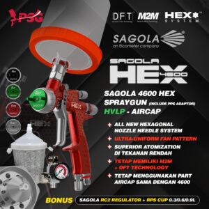 Sagola All New Spraygun 4600 Hex - HVLP Aircap