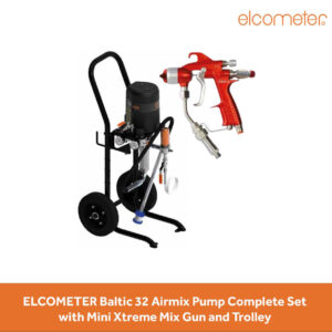 ELCOMETER Baltic 32 Airmix Pump Complete Set with Mini Xtreme Mix Gun and Trolley